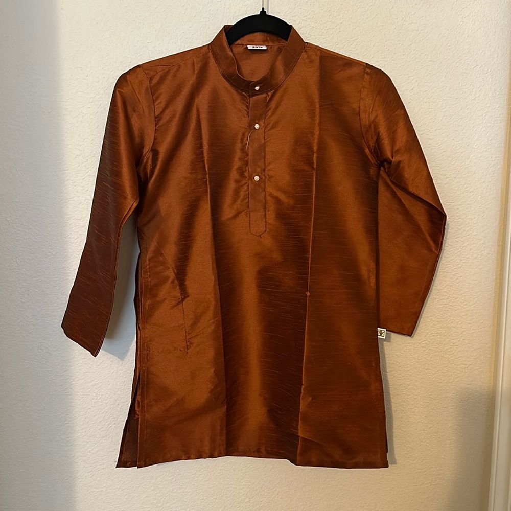 NWT bronze youth kurta long sleeve tunic